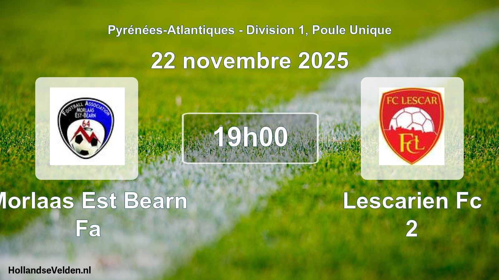 Scheduled Match: Morlaas Est Bearn Fa - Lescarien Fc 2 (22 November 2025)