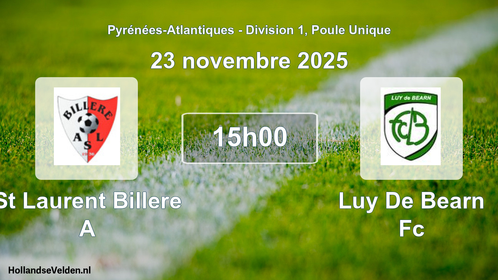 Geplande wedstrijd: St Laurent Billere A - Luy De Bearn Fc (23 novembre 2025)