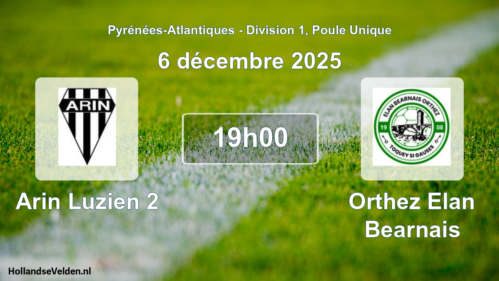 Scheduled Match: Arin Luzien 2 - Orthez Elan Bearnais (6 December 2025)