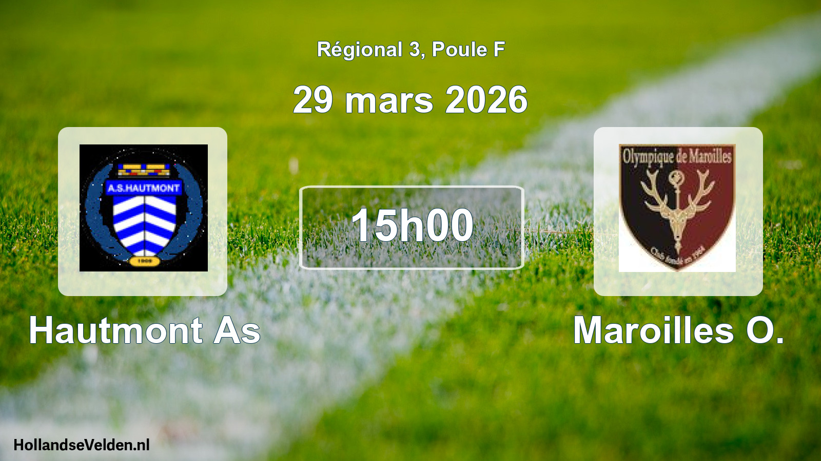 Scheduled Match: Hautmont As - Maroilles O. (29 March 2026)