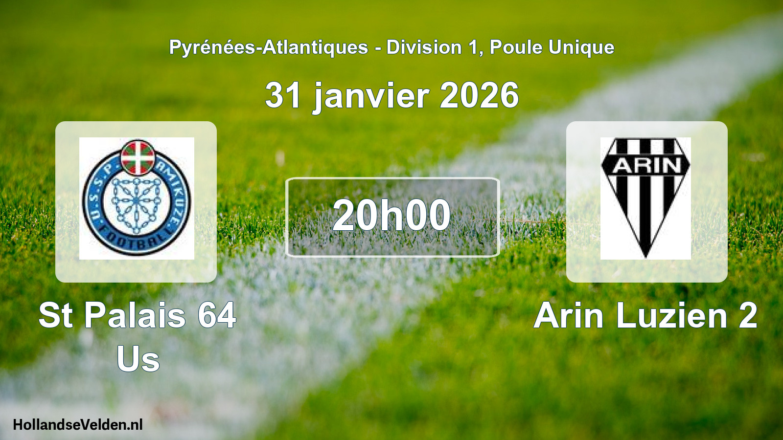 Scheduled Match: St Palais 64 Us - Arin Luzien 2 (31 January 2026)