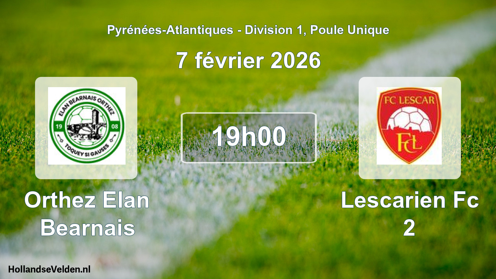 Scheduled Match: Orthez Elan Bearnais - Lescarien Fc 2 (7 February 2026)