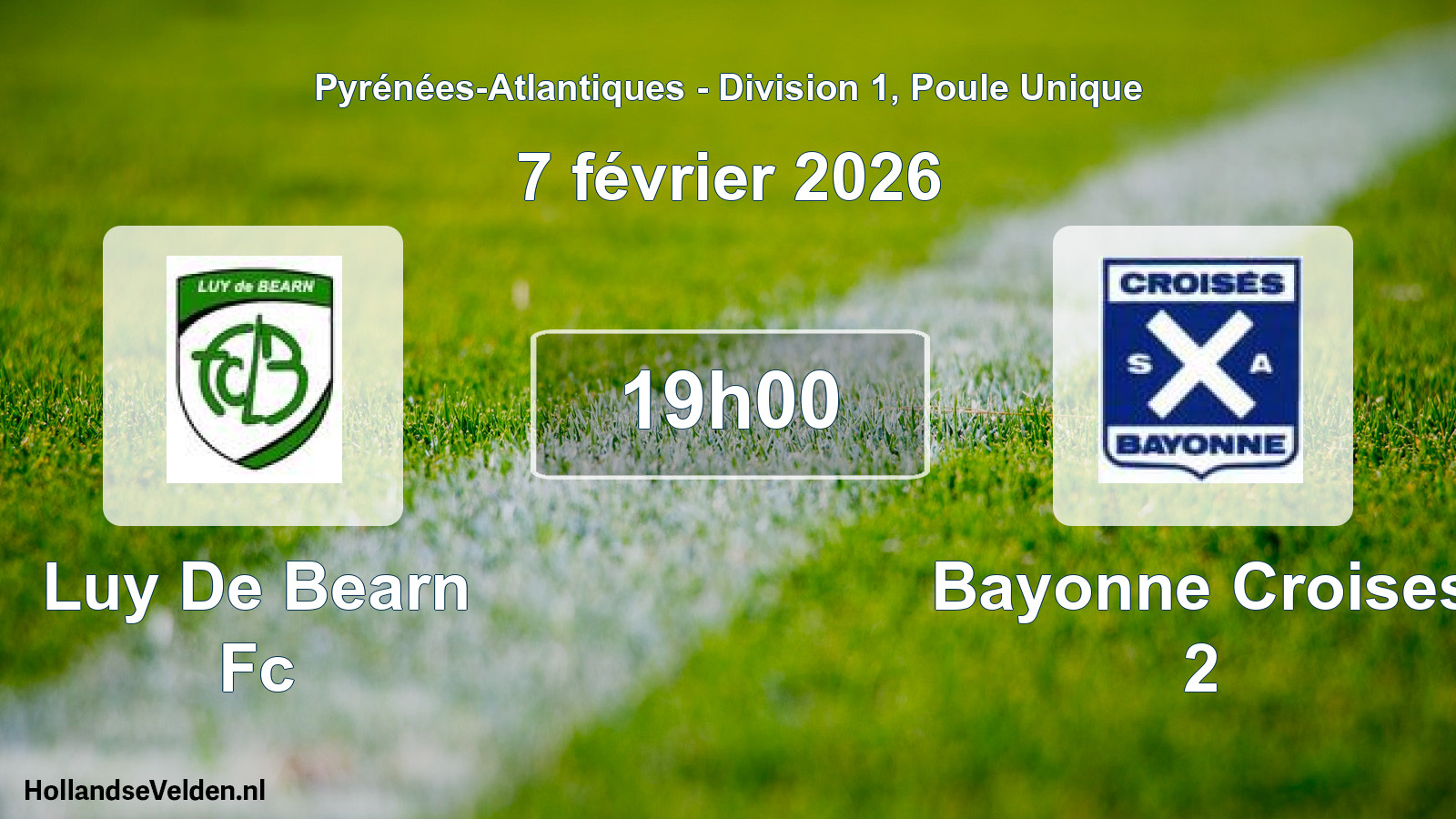 Geplande wedstrijd: Luy De Bearn Fc - Bayonne Croises 2 (7 février 2026)