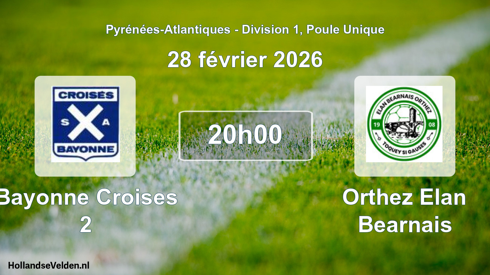 Scheduled Match: Bayonne Croises 2 - Orthez Elan Bearnais (28 February 2026)