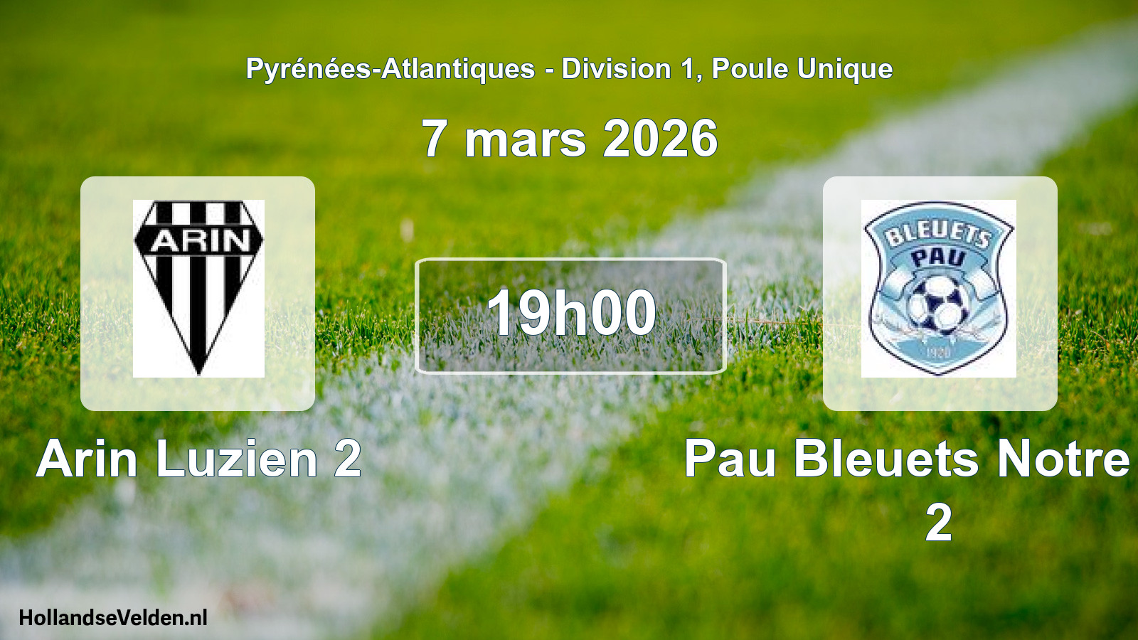 Scheduled Match: Arin Luzien 2 - Pau Bleuets Notre D. 2 (7 March 2026)