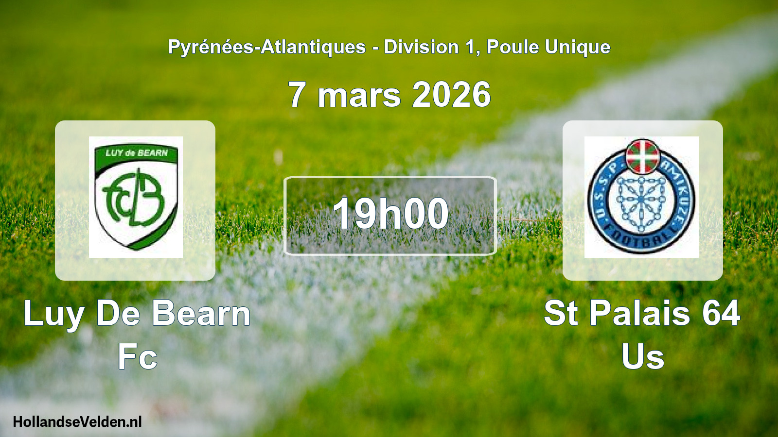 Geplande wedstrijd: Luy De Bearn Fc - St Palais 64 Us (7 mars 2026)