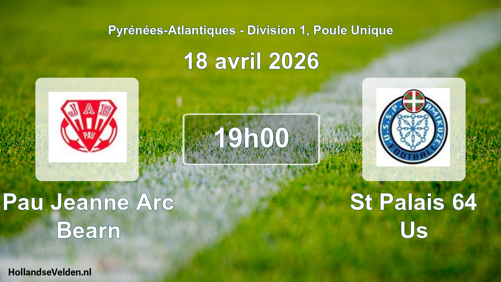 Scheduled Match: Pau Jeanne Arc Bearn - St Palais 64 Us (18 April 2026)