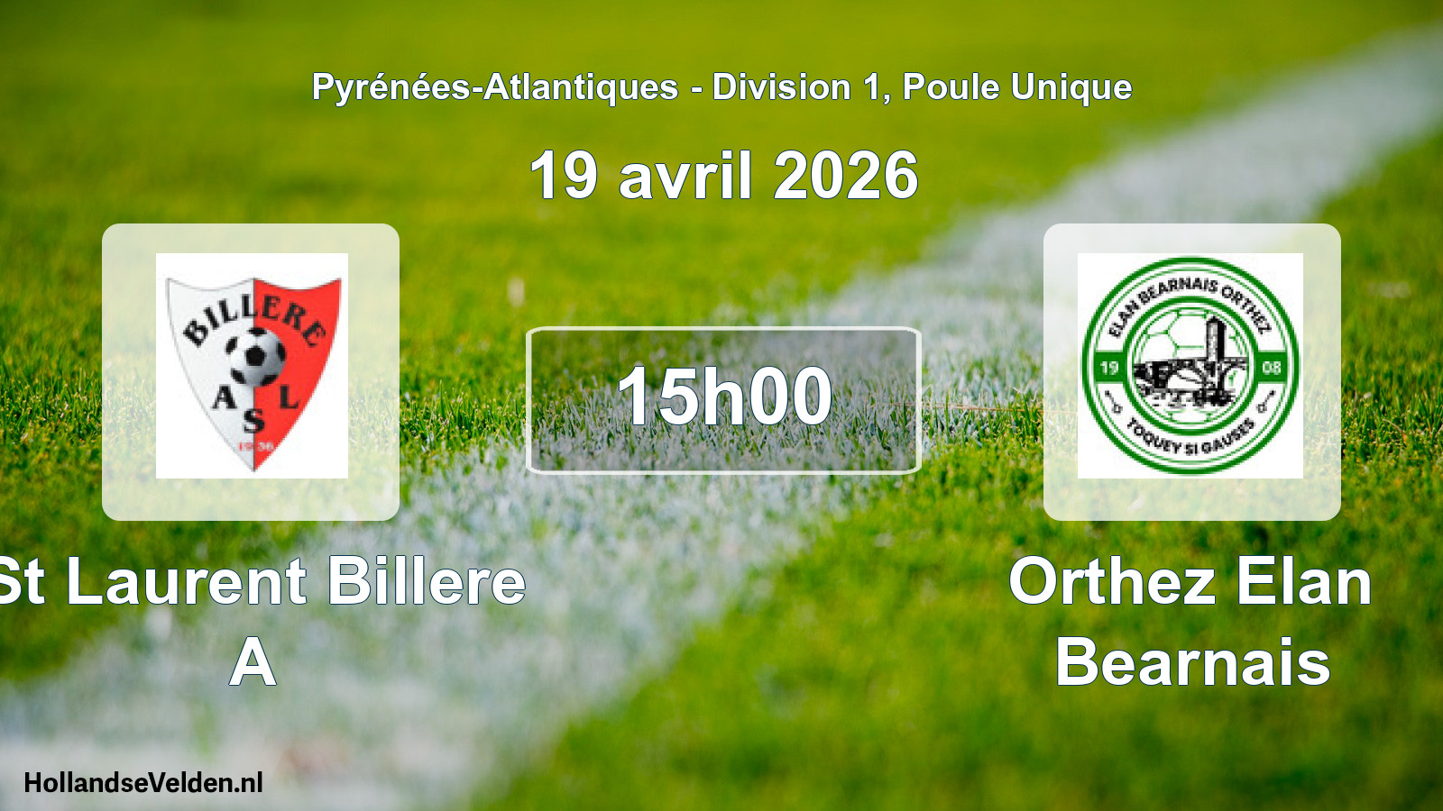 Scheduled Match: St Laurent Billere A - Orthez Elan Bearnais (19 April 2026)