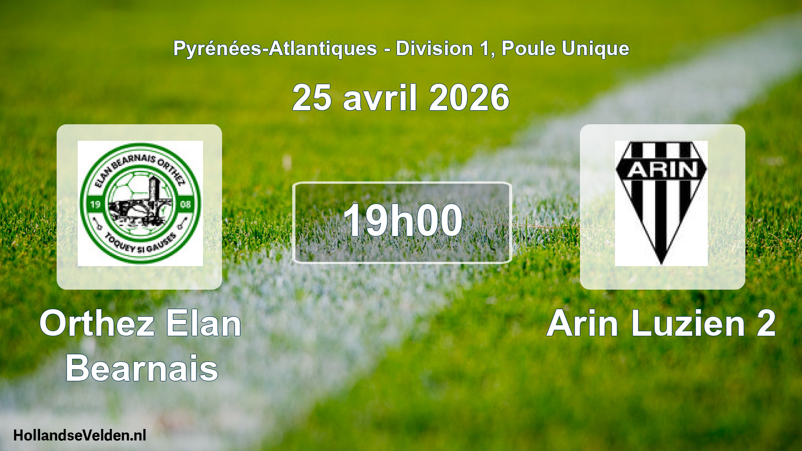Scheduled Match: Orthez Elan Bearnais - Arin Luzien 2 (25 April 2026)