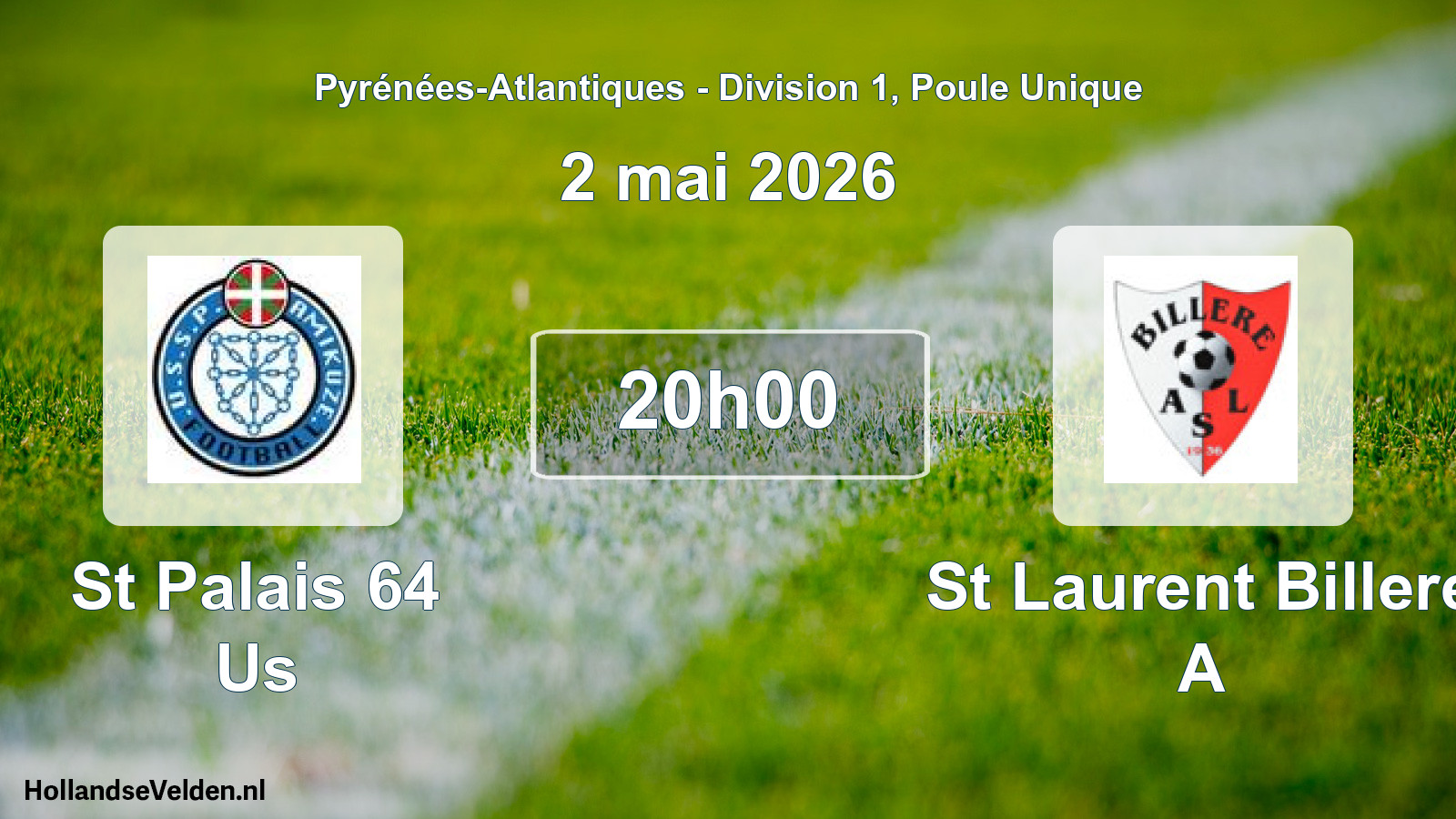 Scheduled Match: St Palais 64 Us - St Laurent Billere A (2 May 2026)