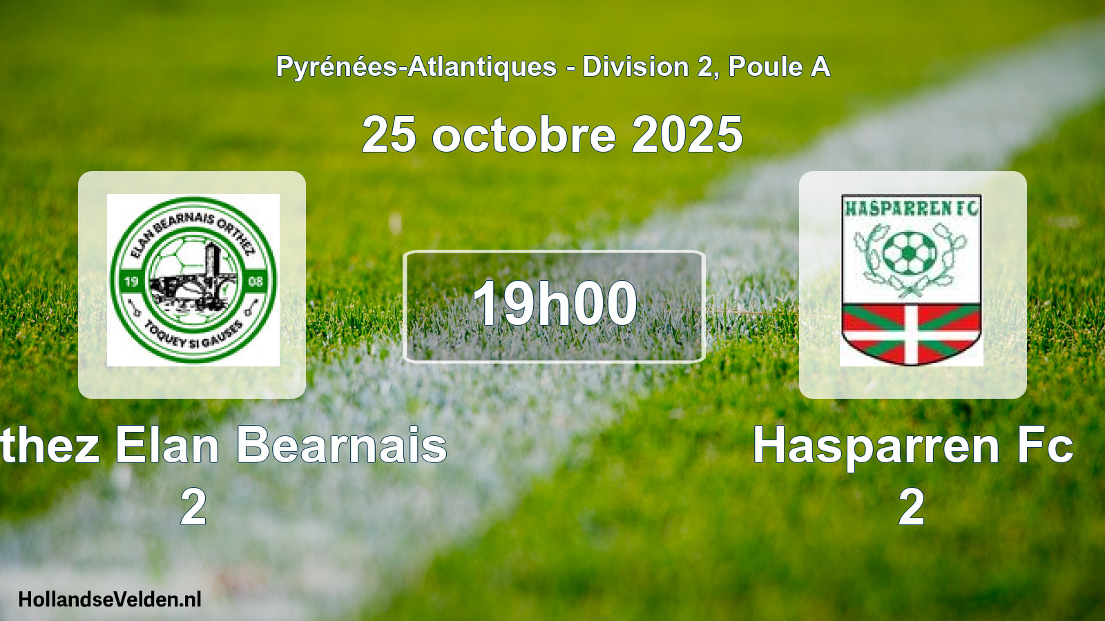 Scheduled Match: Orthez Elan Bearnais 2 - Hasparren Fc 2 (25 October 2025)