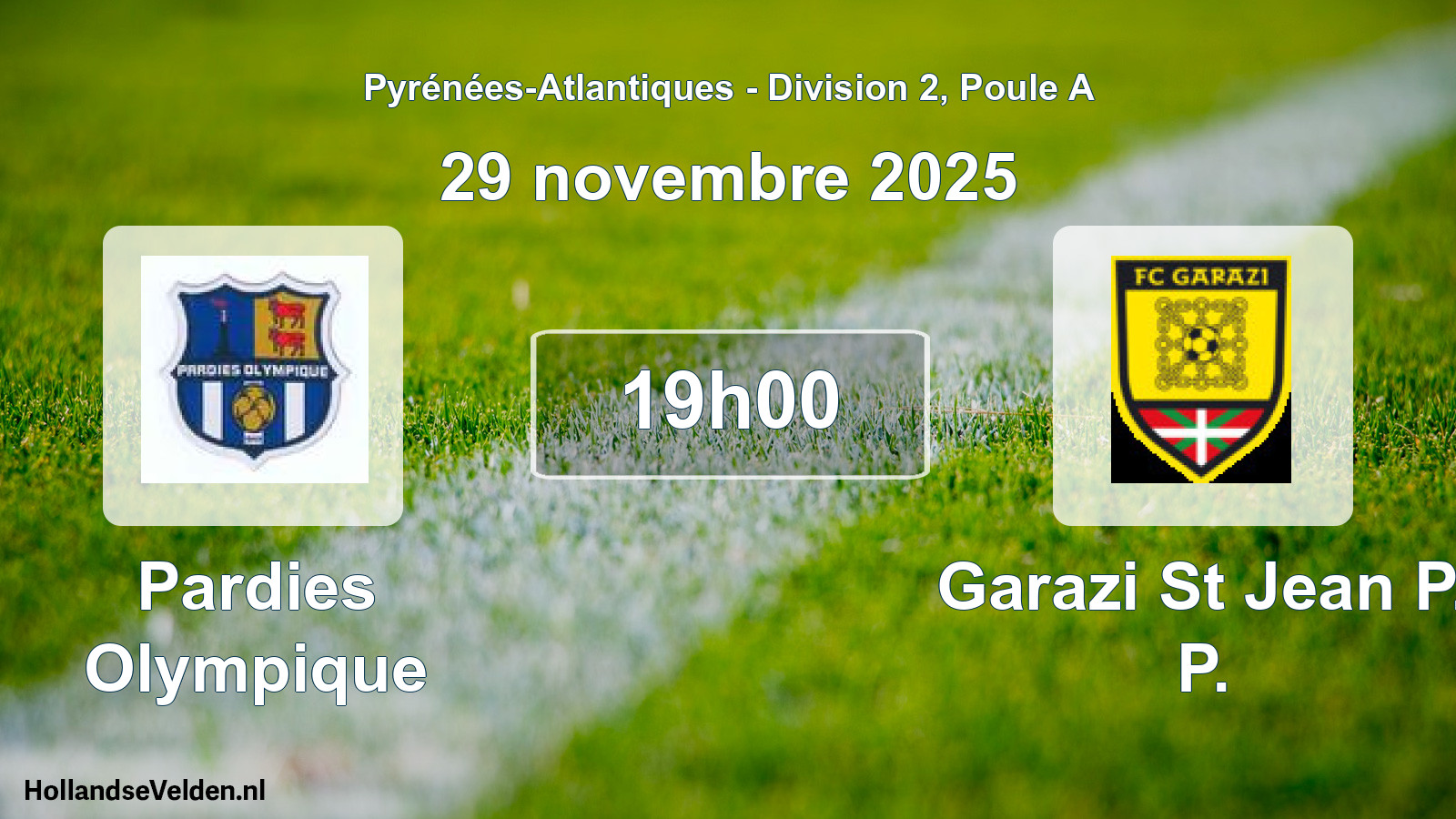 Scheduled Match: Pardies Olympique - Garazi St Jean P. P. (29 November 2025)