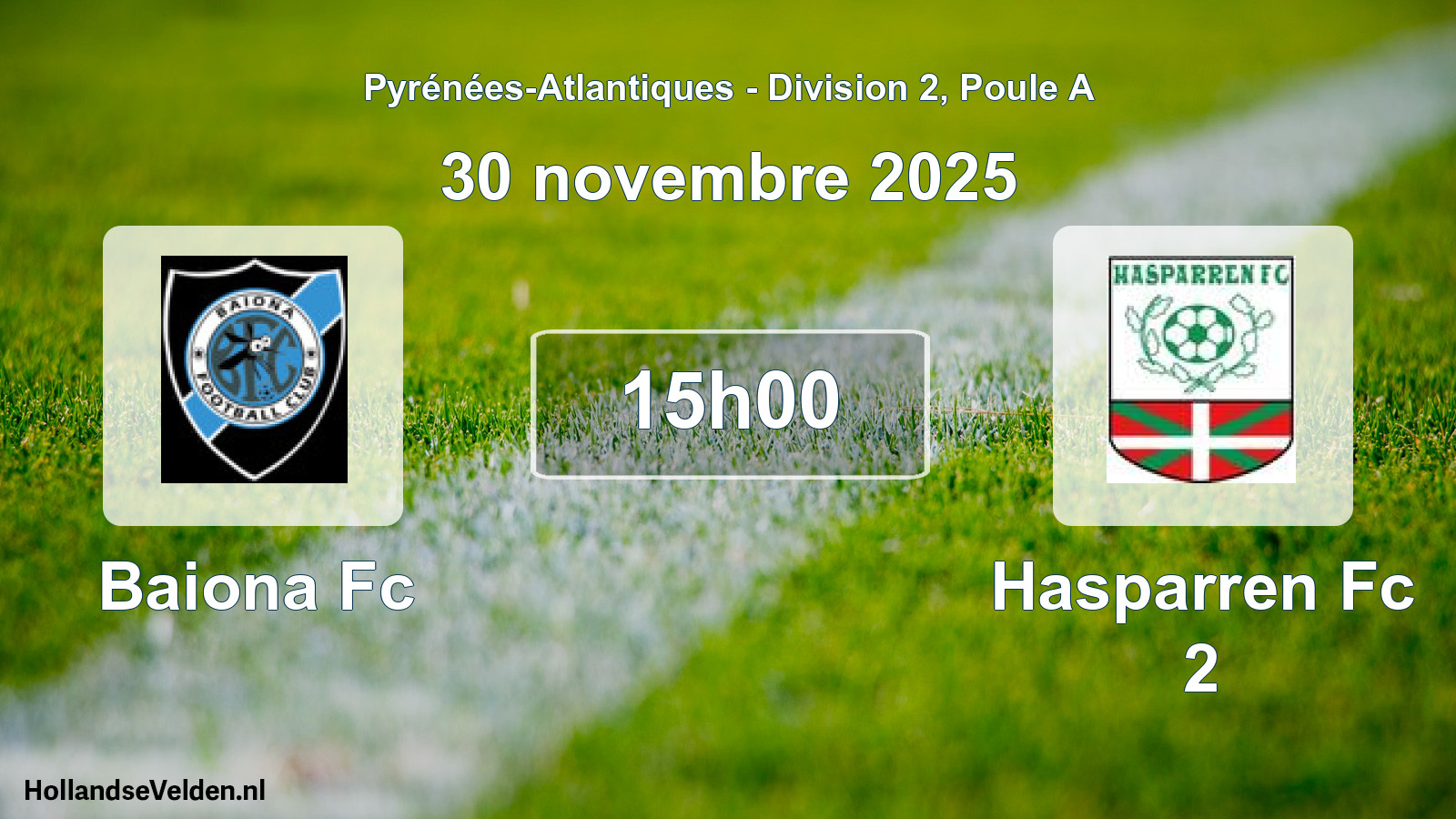Geplande wedstrijd: Baiona Fc - Hasparren Fc 2 (30 novembre 2025)