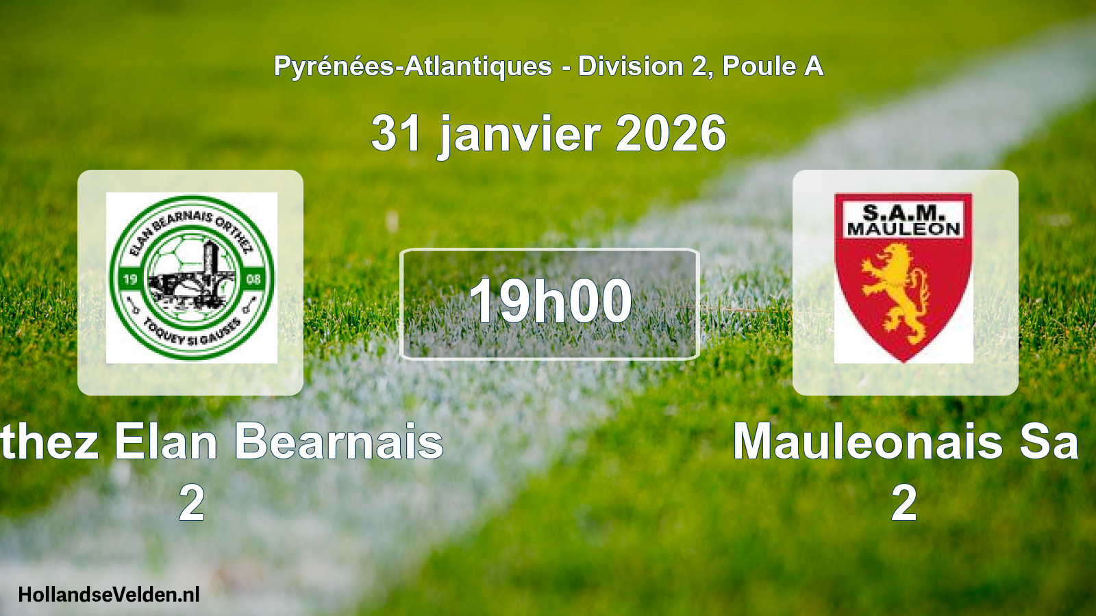 Scheduled Match: Orthez Elan Bearnais 2 - Mauleonais Sa 2 (31 January 2026)