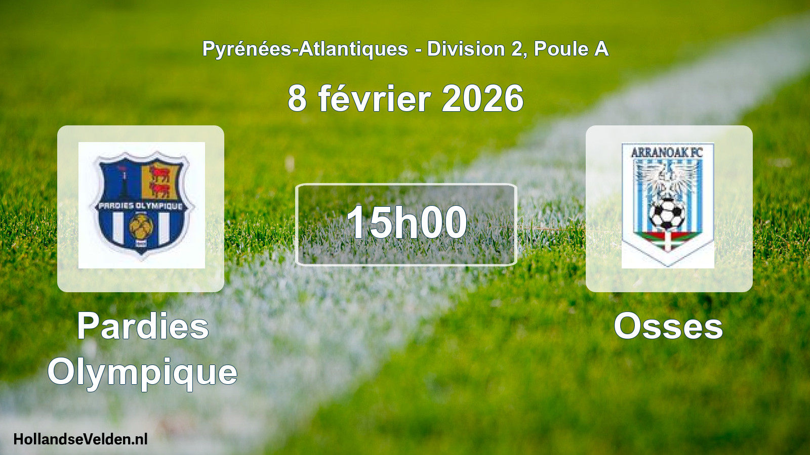 Geplande wedstrijd: Pardies Olympique - Osses (8 février 2026)