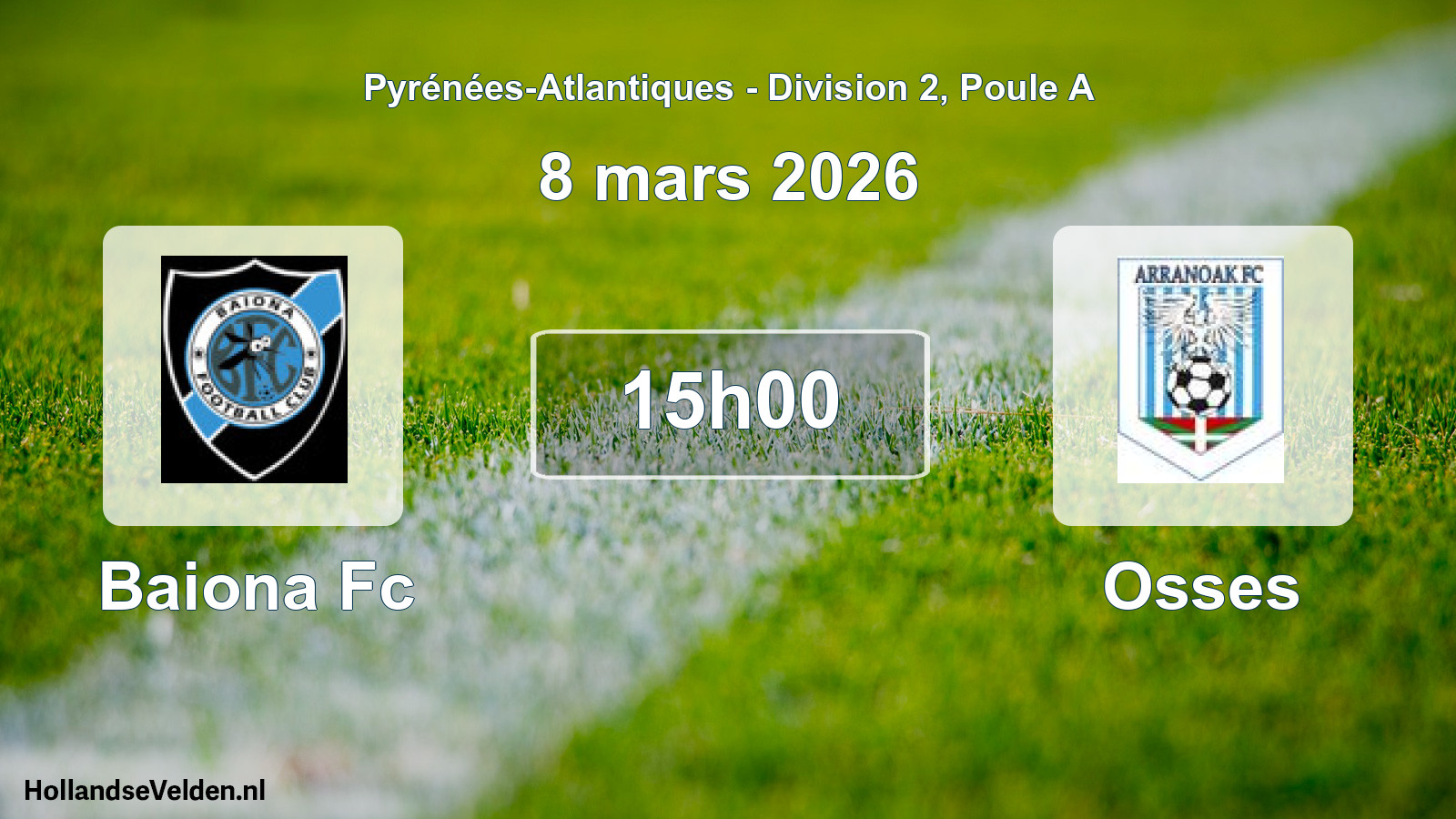 Geplande wedstrijd: Baiona Fc - Osses (8 mars 2026)
