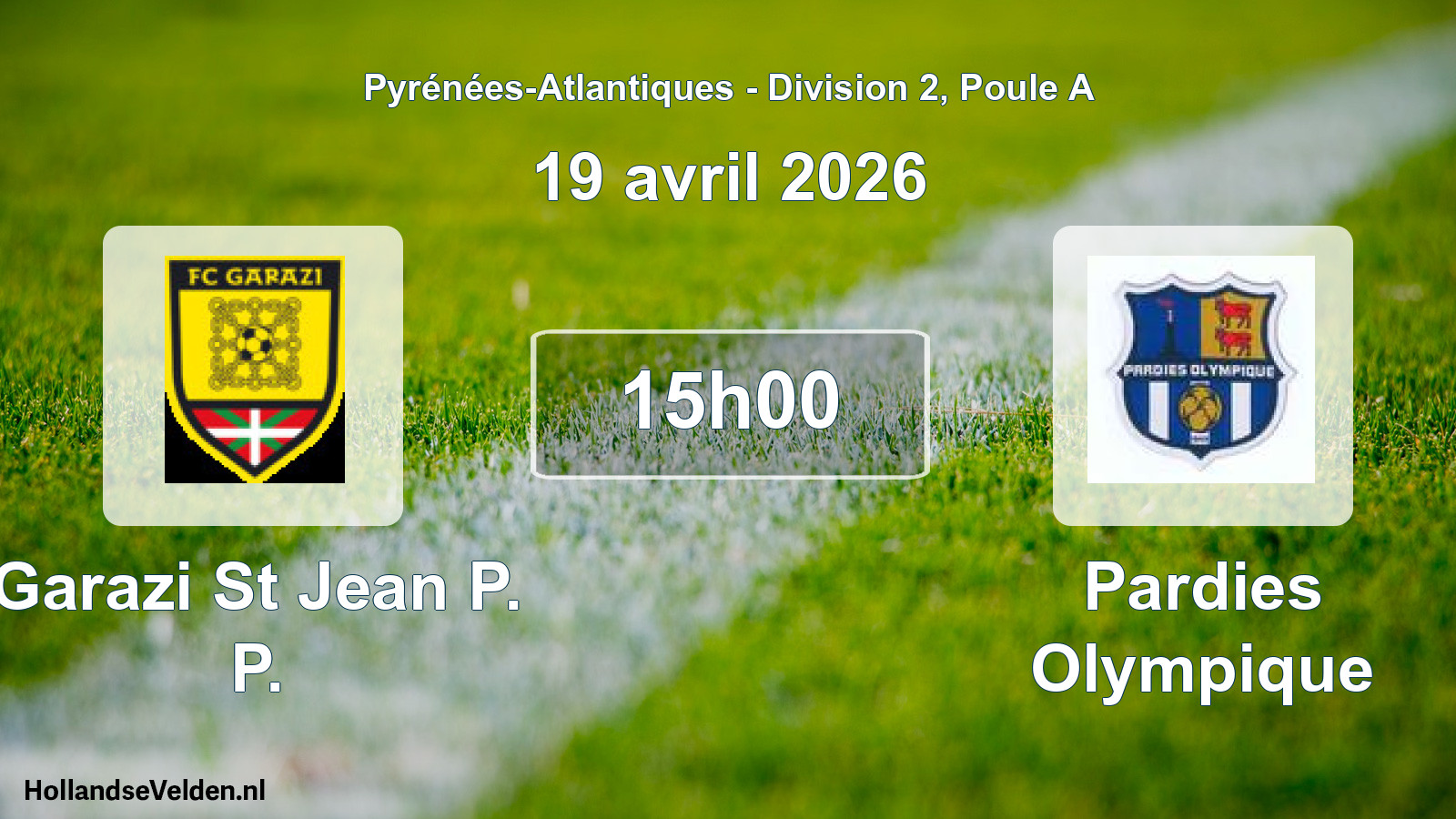 Scheduled Match: Garazi St Jean P. P. - Pardies Olympique (19 April 2026)