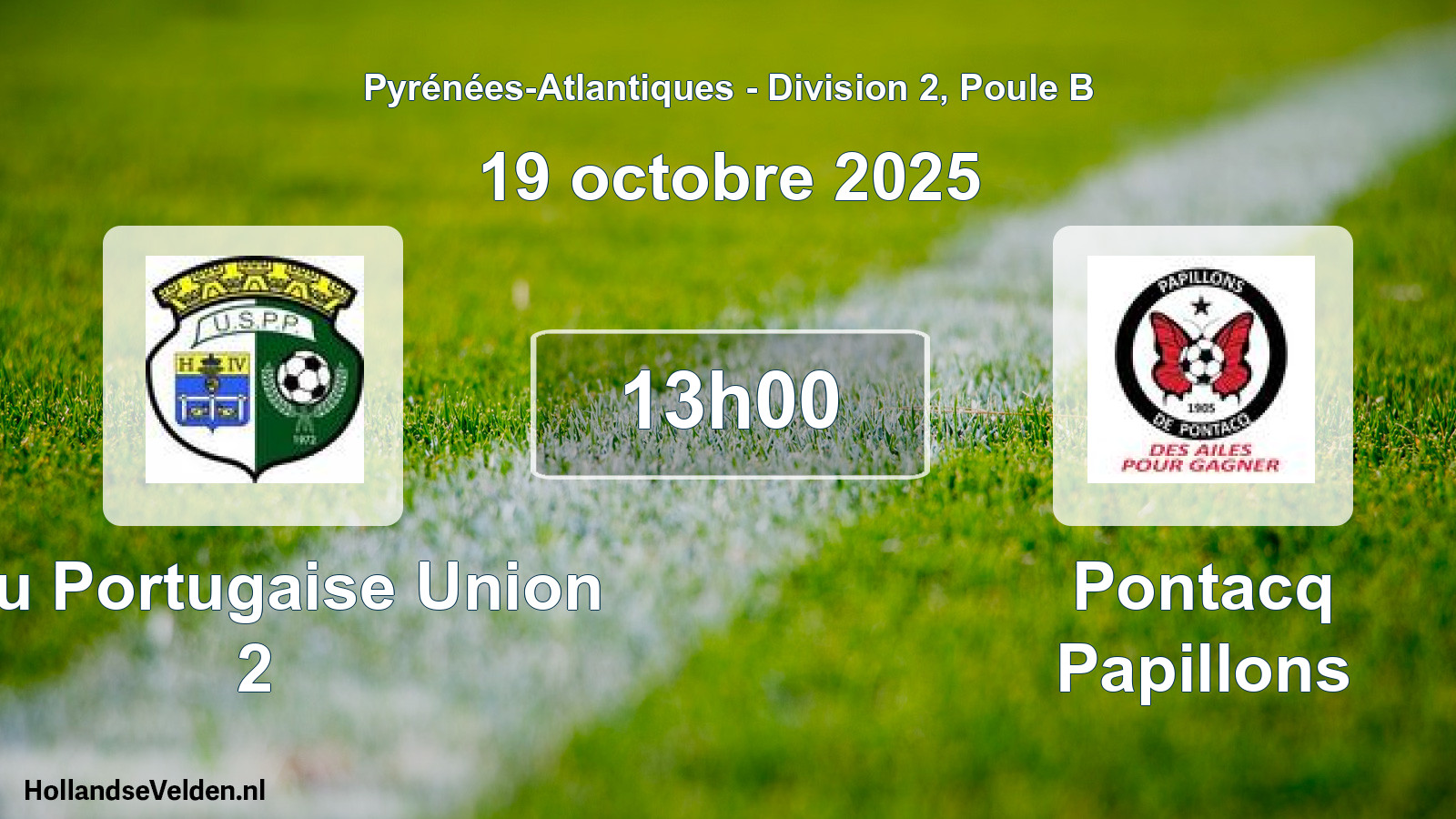 Geplande wedstrijd: Pau Portugaise Union 2 - Pontacq Papillons (19 octobre 2025)