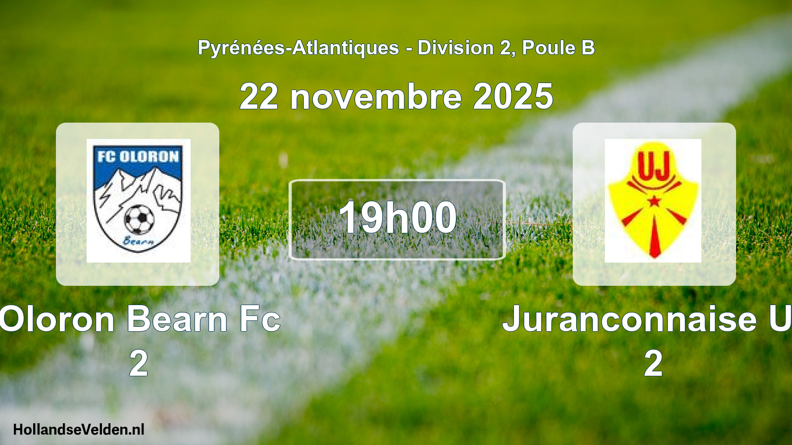 Geplande wedstrijd: Oloron Bearn Fc 2 - Juranconnaise U. 2 (22 novembre 2025)
