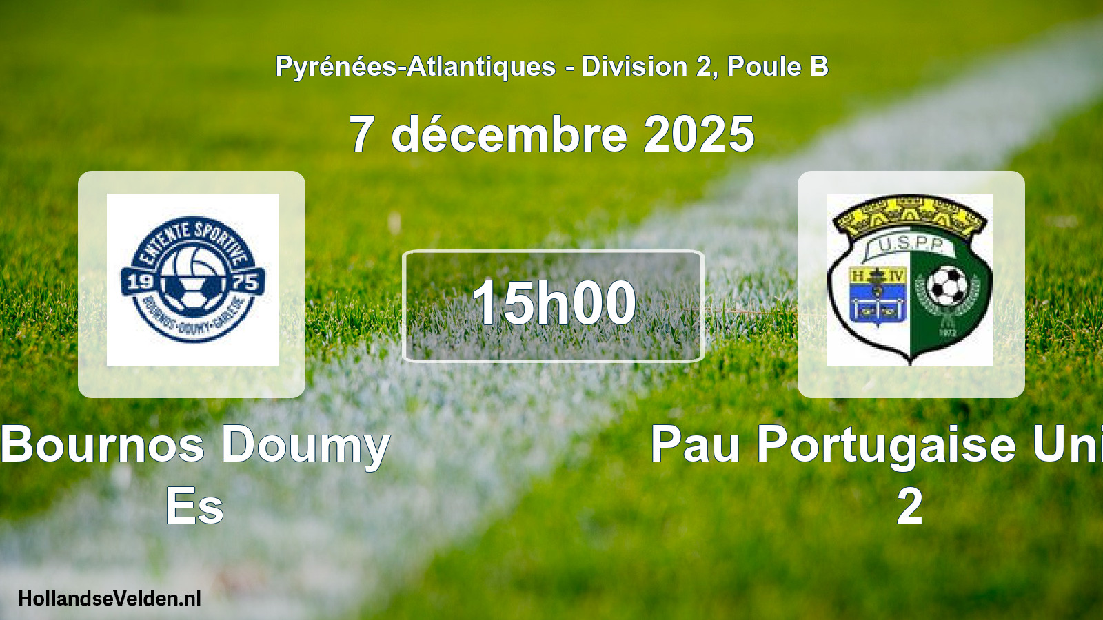 Geplande wedstrijd: Bournos Doumy Es - Pau Portugaise Union 2 (7 décembre 2025)