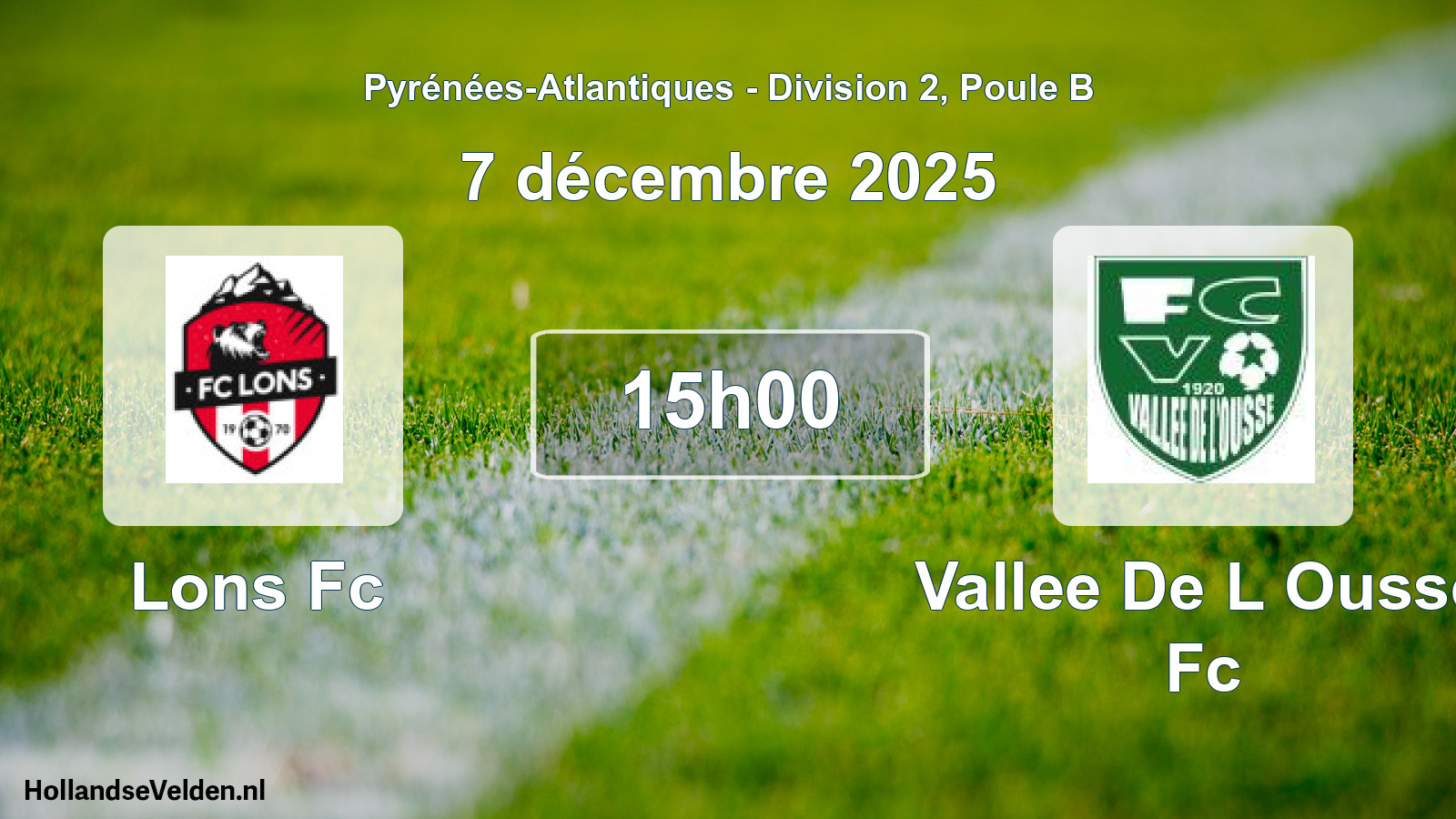 Scheduled Match: Lons Fc - Vallee De L Ousse Fc (7 December 2025)