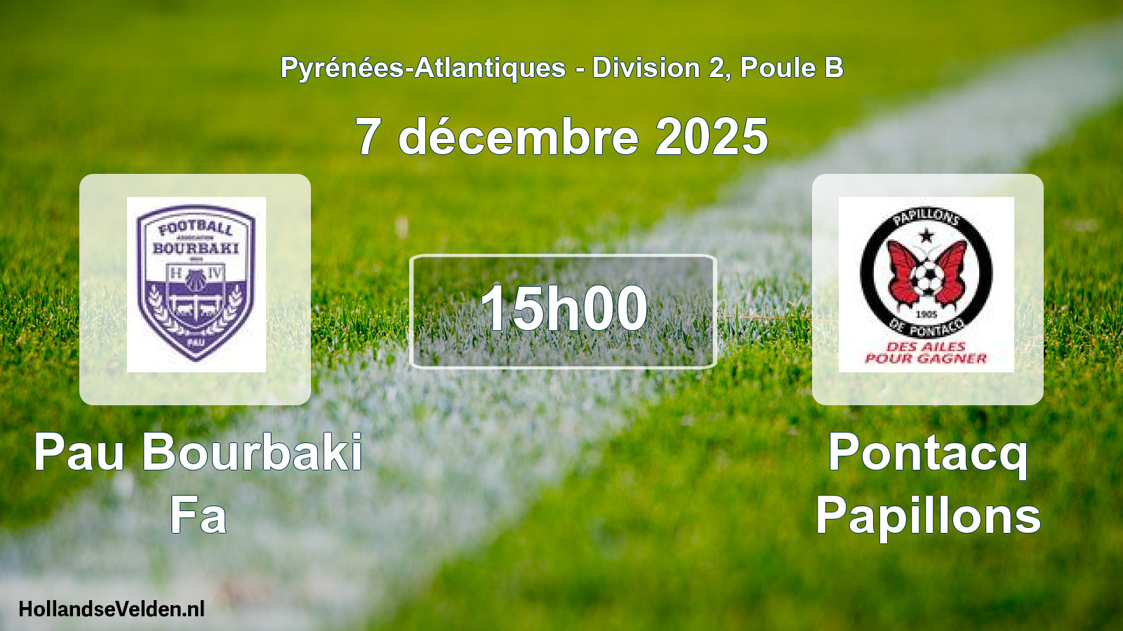 Geplande wedstrijd: Pau Bourbaki Fa - Pontacq Papillons (7 décembre 2025)