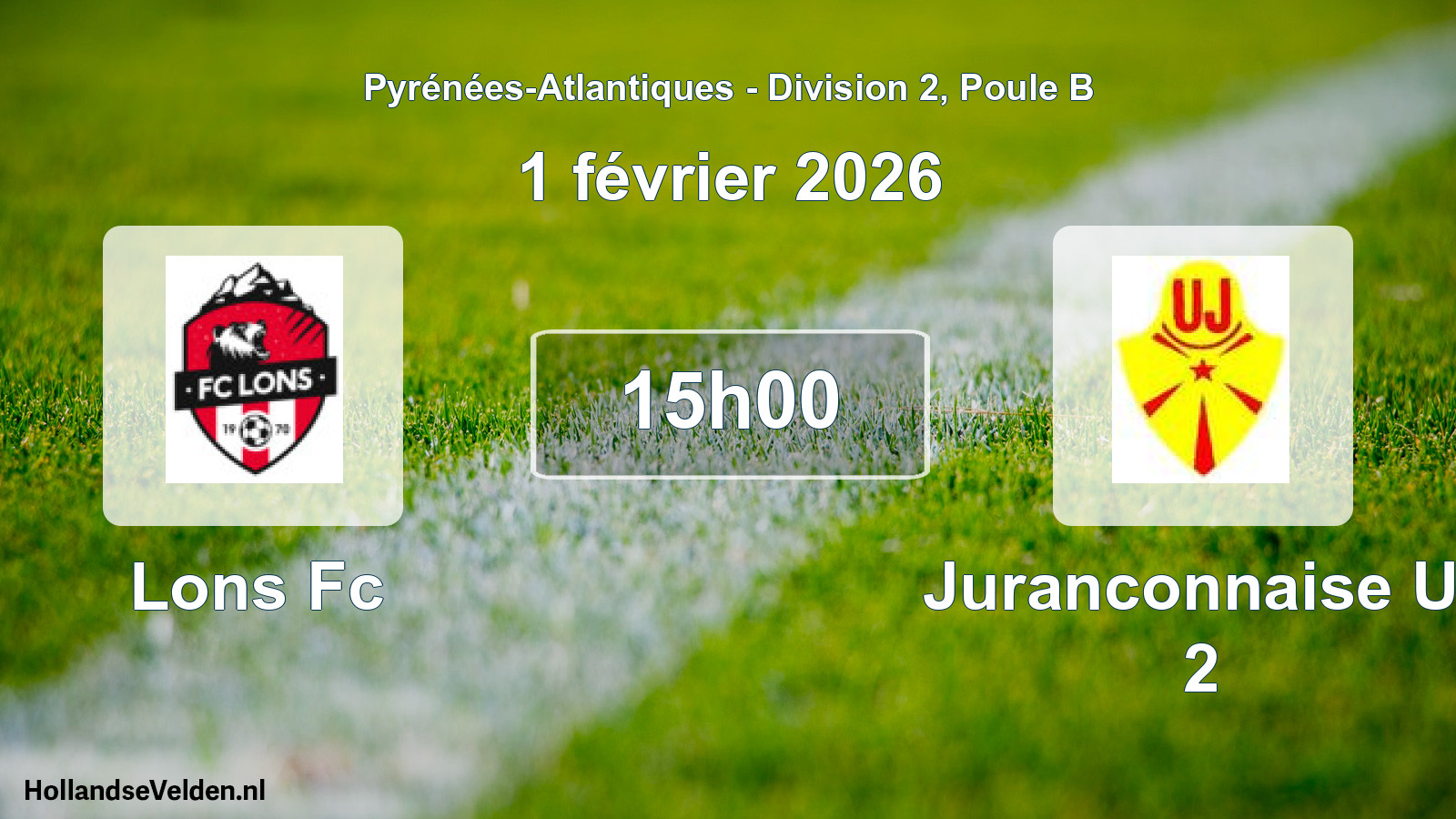 Scheduled Match: Lons Fc - Juranconnaise U. 2 (1 February 2026)