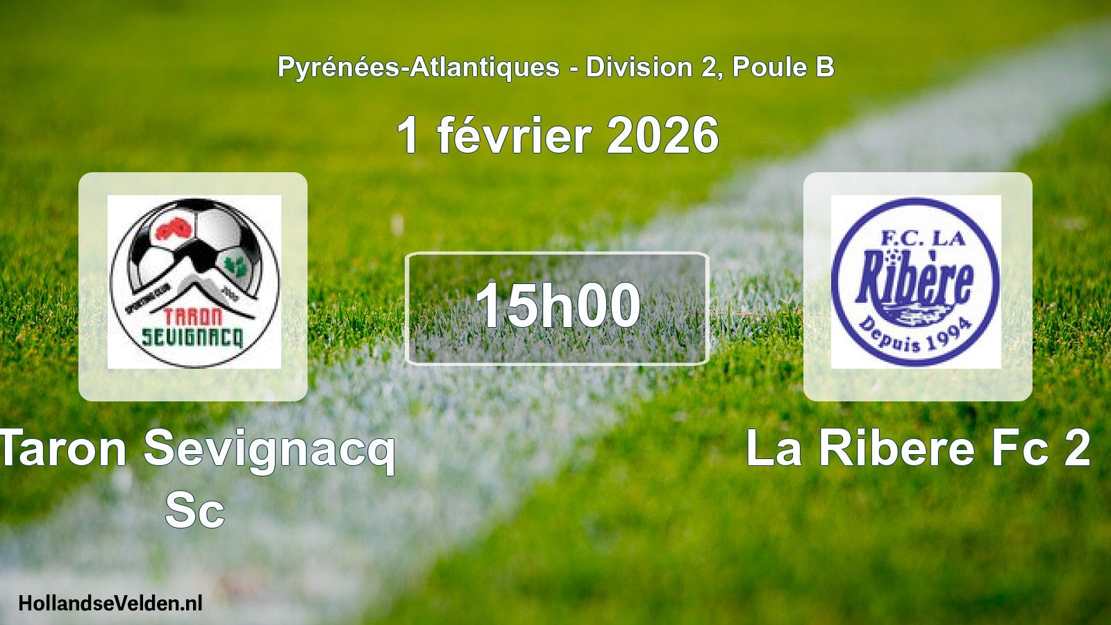 Scheduled Match: Taron Sevignacq Sc - La Ribere Fc 2 (1 February 2026)