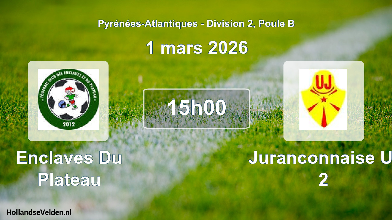 Geplande wedstrijd: Enclaves Du Plateau - Juranconnaise U. 2 (1 mars 2026)