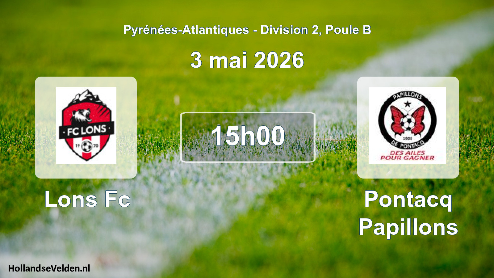 Geplande wedstrijd: Lons Fc - Pontacq Papillons (3 mai 2026)