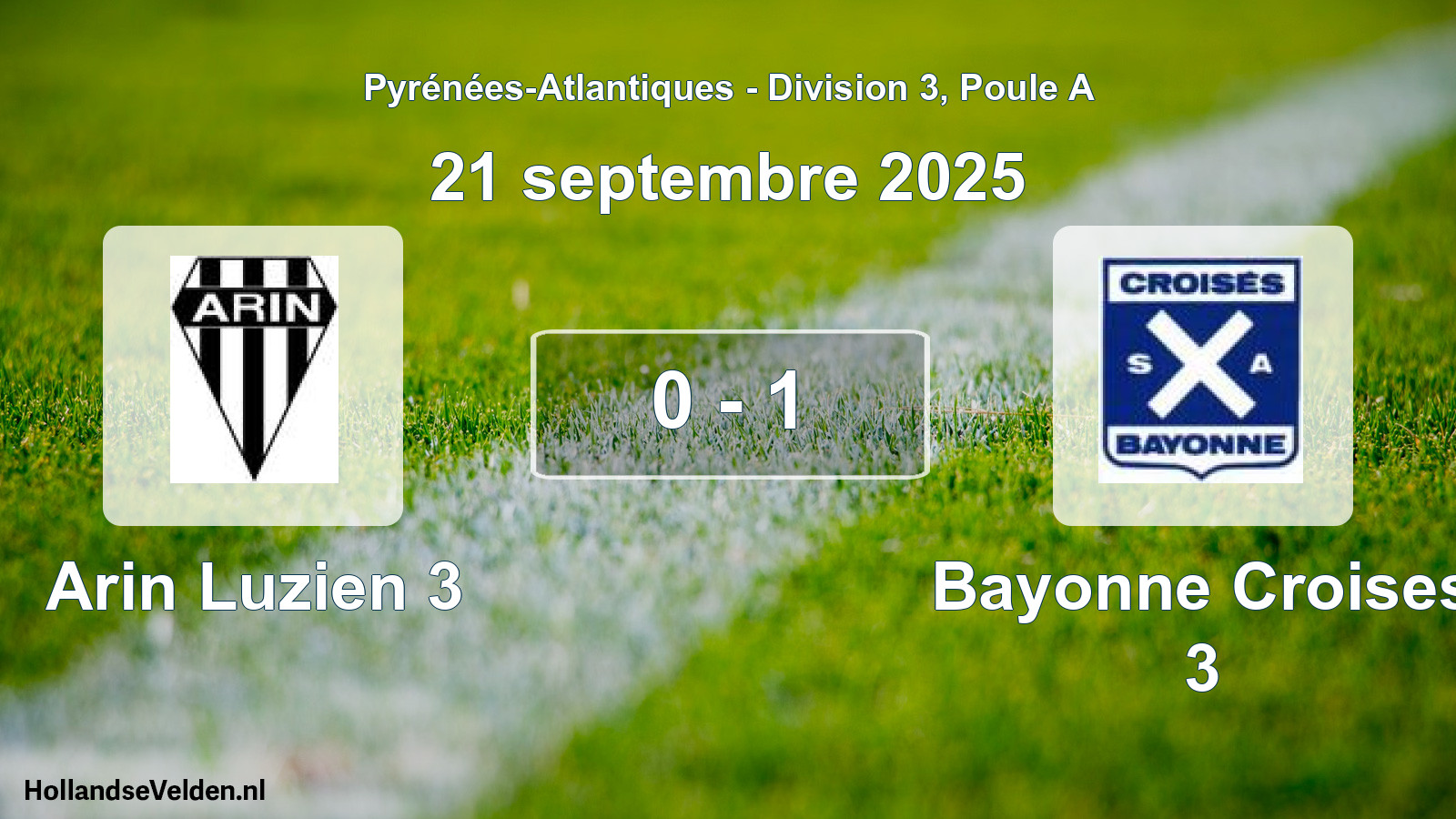 Total number of matches played: Arin Luzien 3 - Bayonne Croises 3 0 - 1 (21 September 2025)