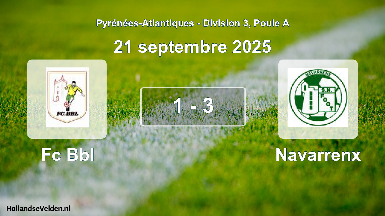 Total number of matches played: Fc Bbl - Navarrenx 1 - 3 (21 September 2025)
