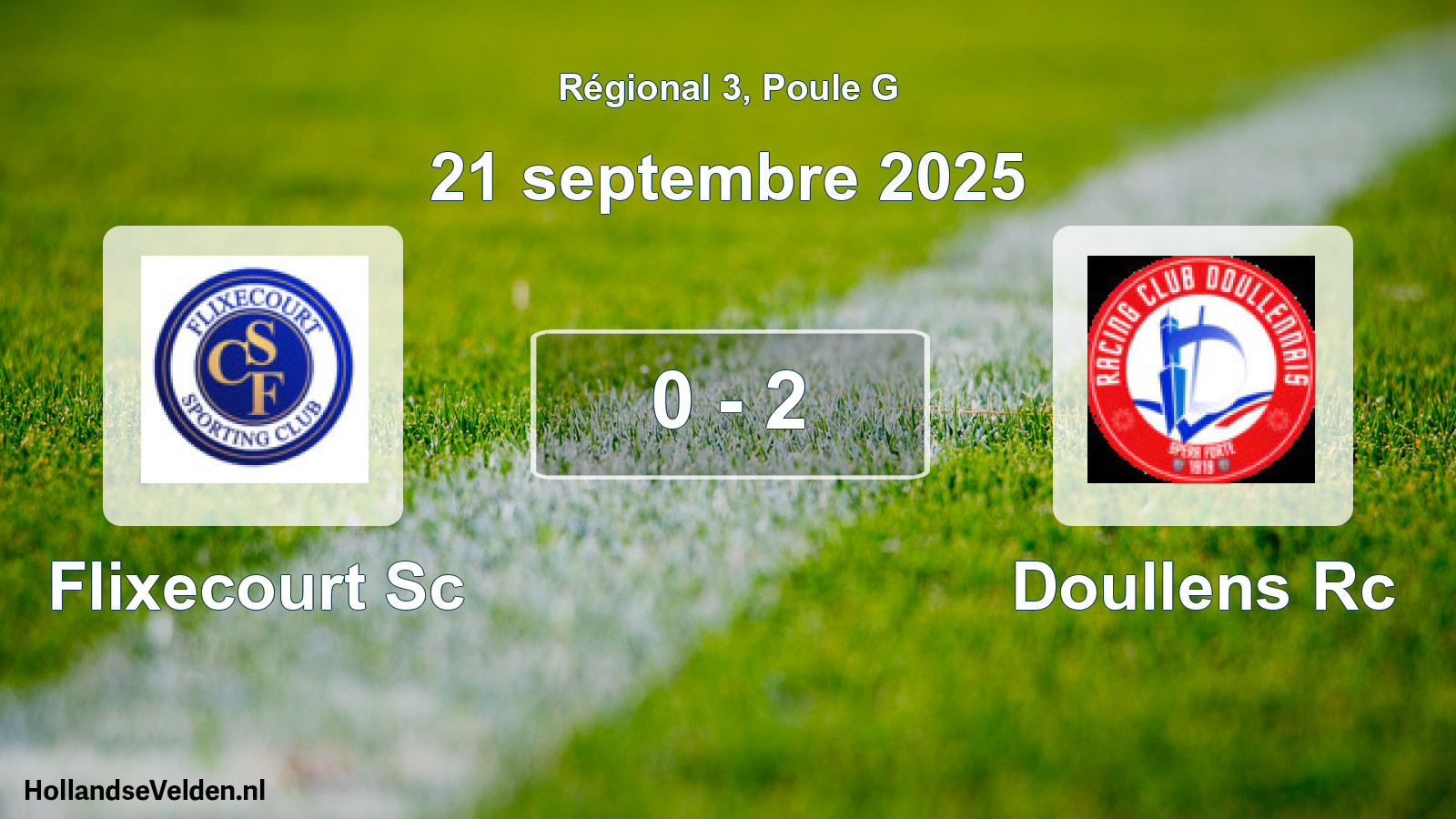 Total number of matches played: Flixecourt Sc - Doullens Rc 0 - 2 (21 September 2025)