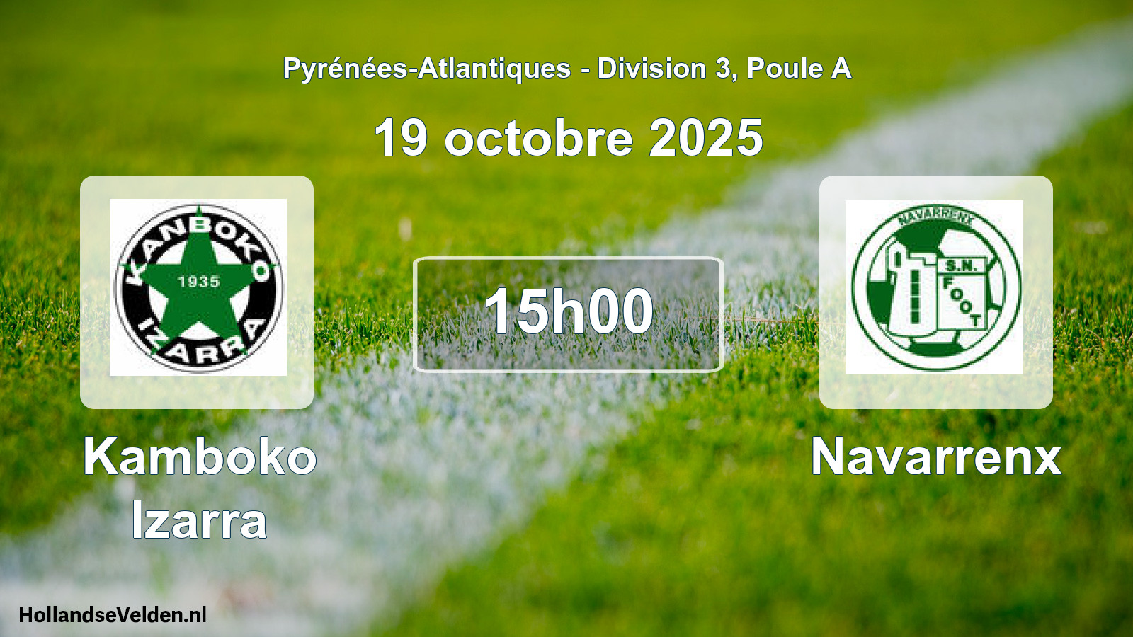 Geplande wedstrijd: Kamboko Izarra - Navarrenx (19 octobre 2025)