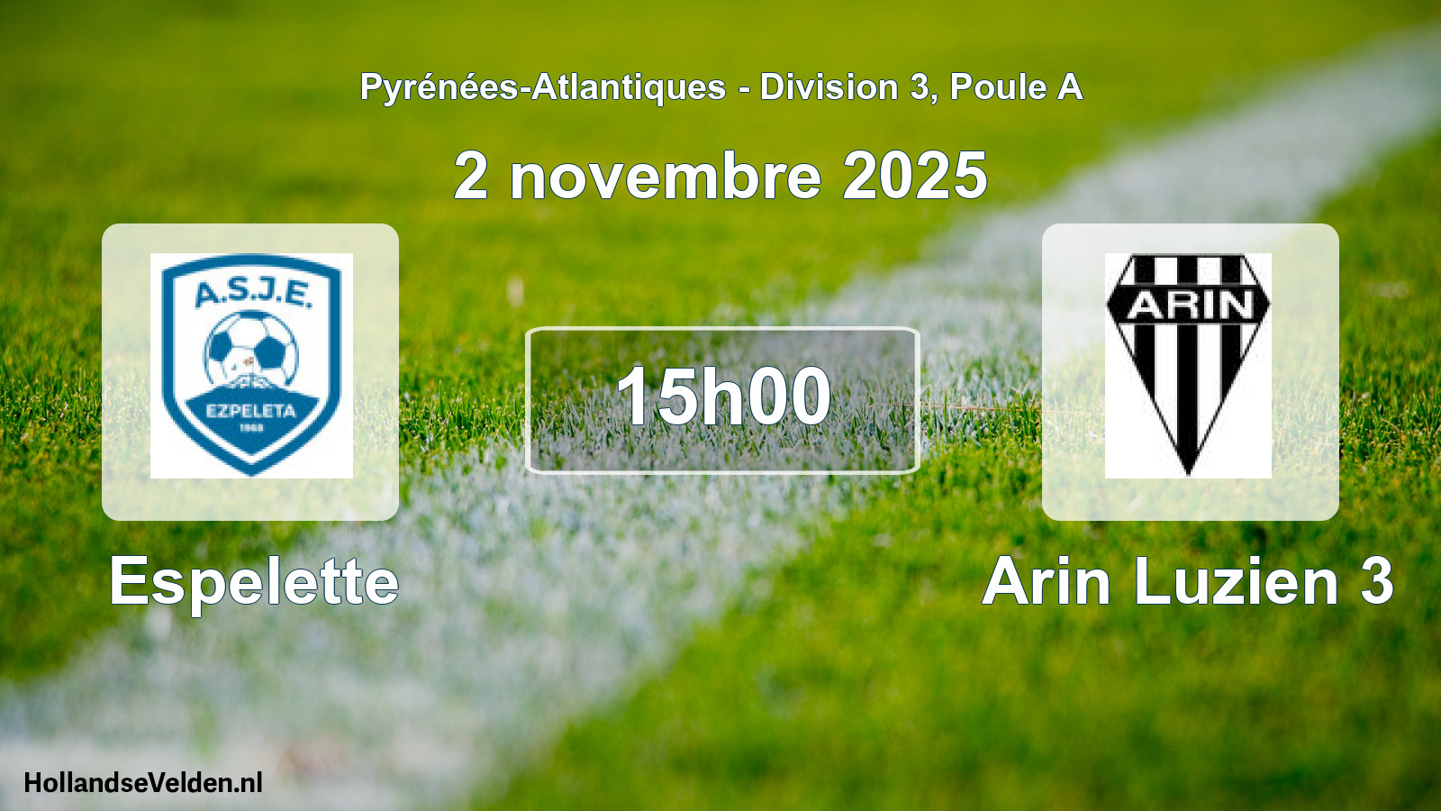 Scheduled Match: Espelette - Arin Luzien 3 (2 November 2025)