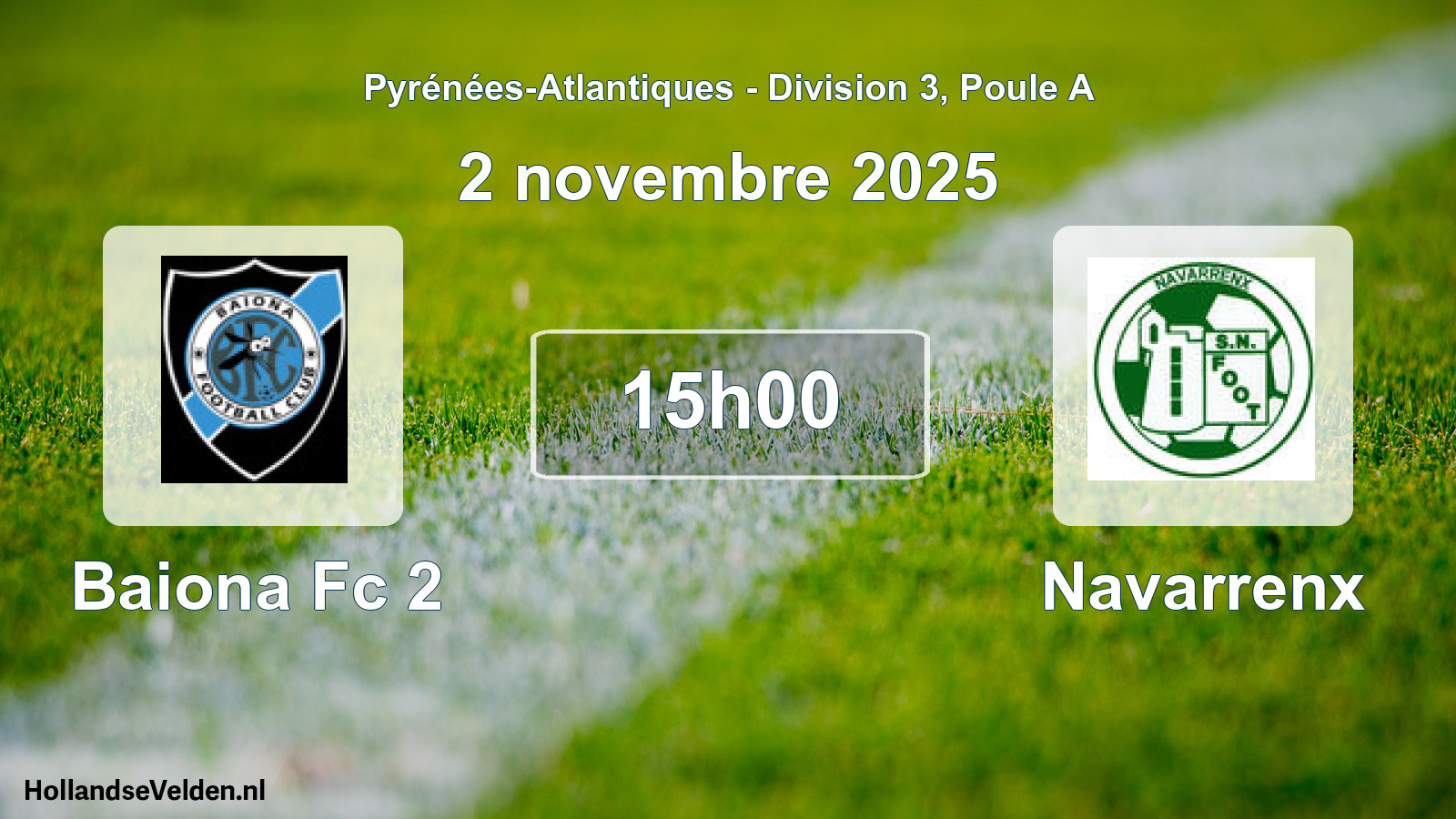 Geplande wedstrijd: Baiona Fc 2 - Navarrenx (2 novembre 2025)
