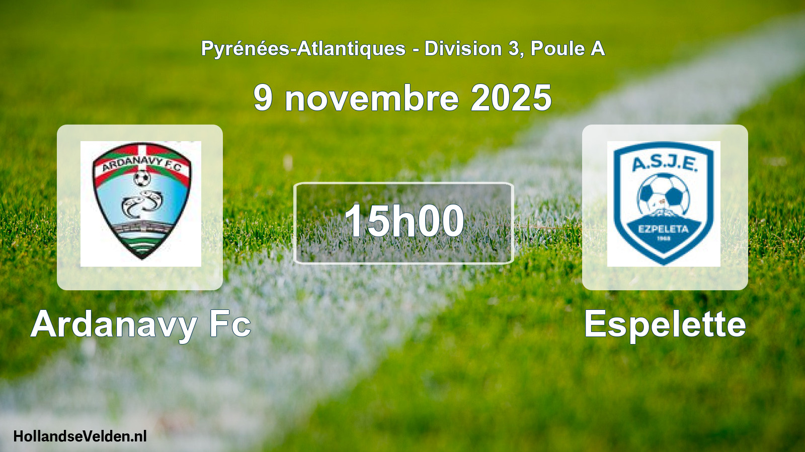 Geplande wedstrijd: Ardanavy Fc - Espelette (9 novembre 2025)