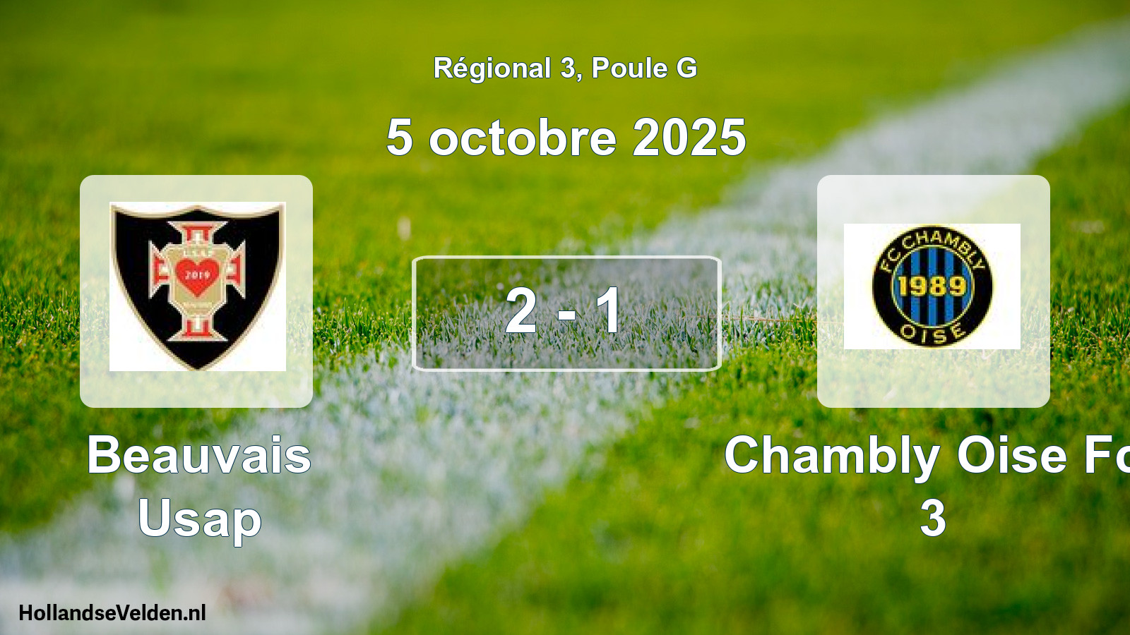 Total number of matches played: Beauvais Usap - Chambly Oise Fc 3 2 - 1 (5 October 2025)
