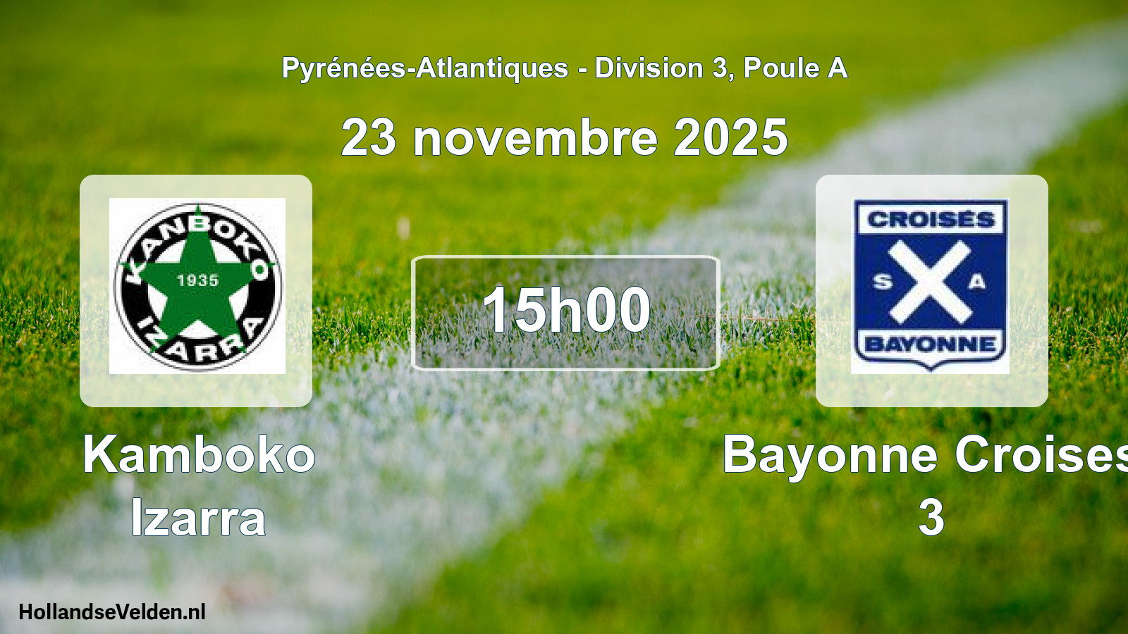 Geplande wedstrijd: Kamboko Izarra - Bayonne Croises 3 (23 novembre 2025)