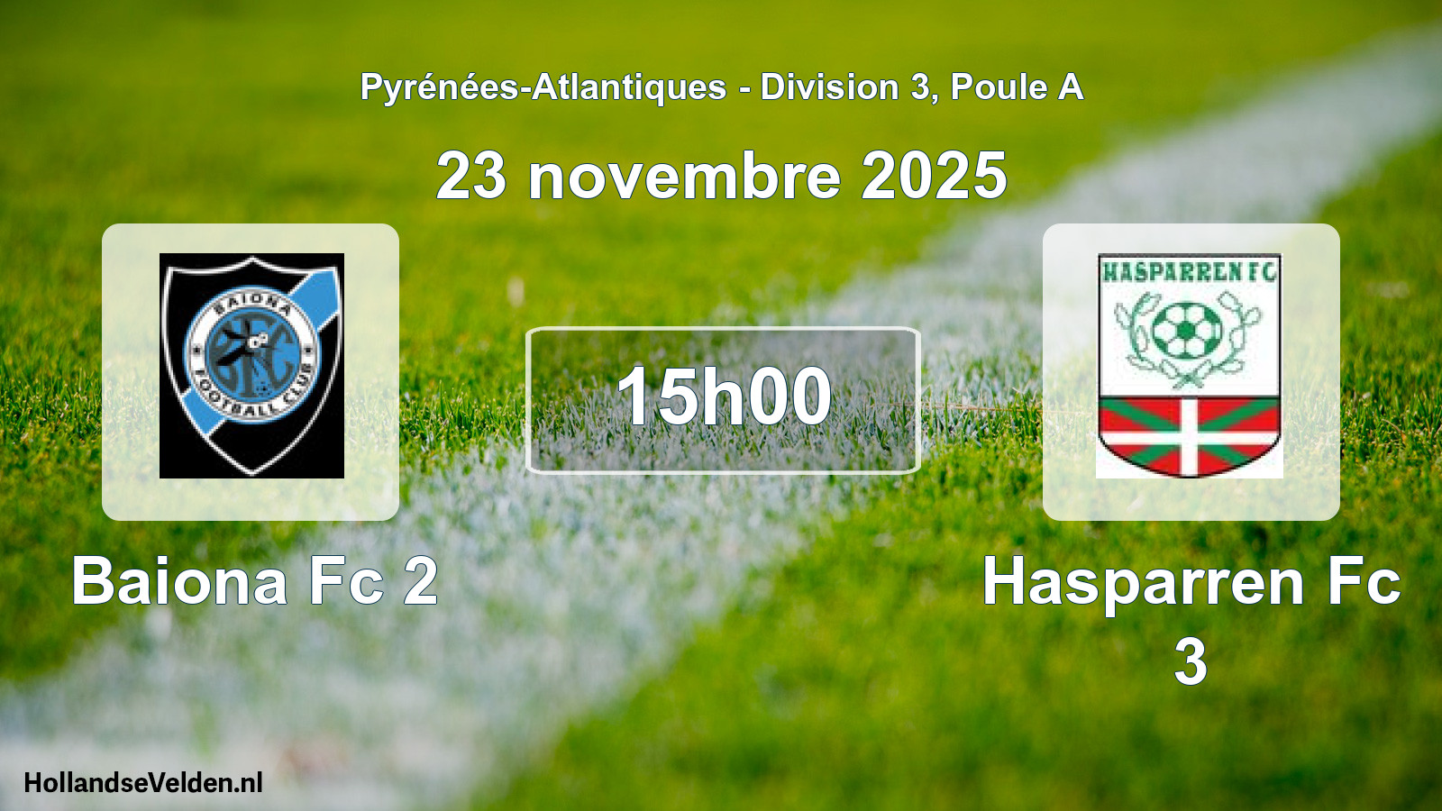Geplande wedstrijd: Baiona Fc 2 - Hasparren Fc 3 (23 novembre 2025)