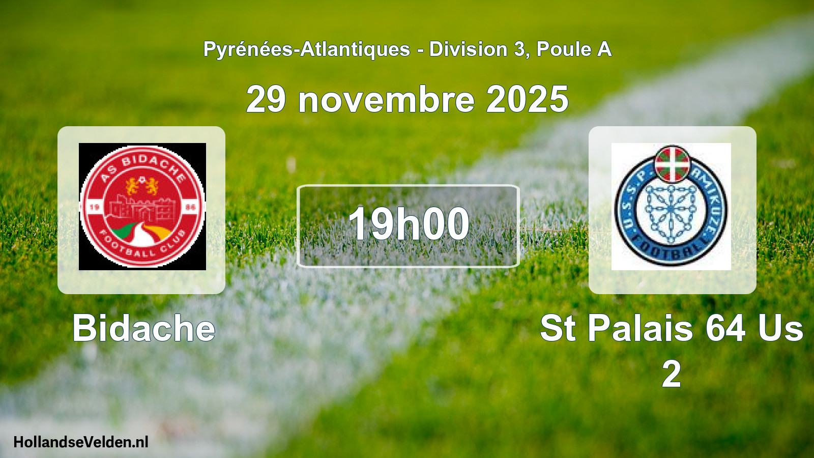 Scheduled Match: Bidache - St Palais 64 Us 2 (29 November 2025)