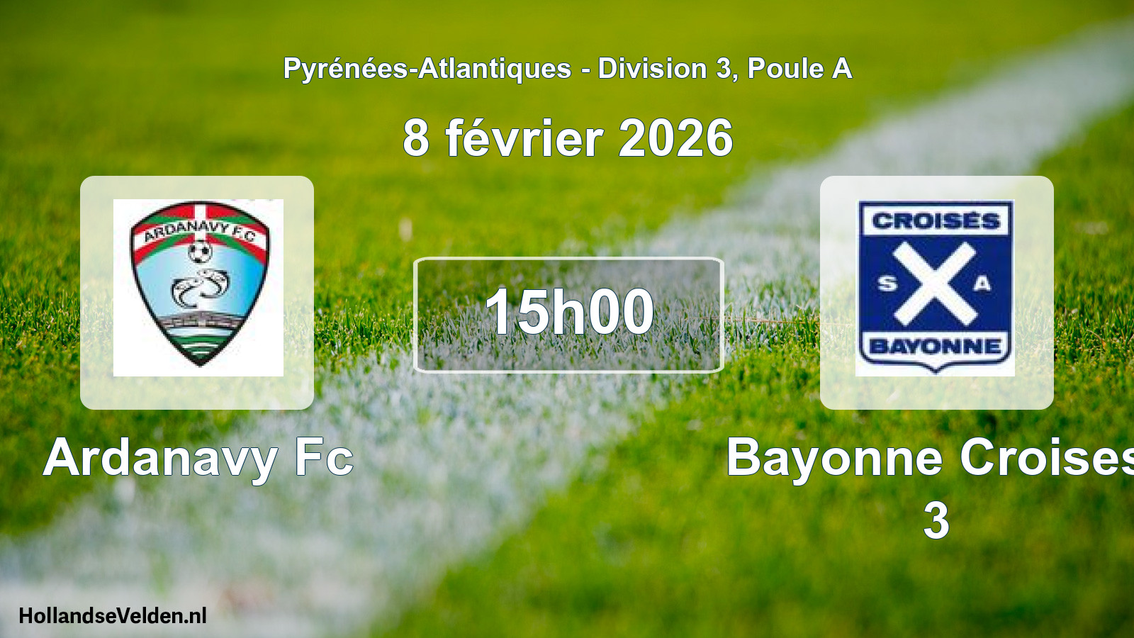 Scheduled Match: Ardanavy Fc - Bayonne Croises 3 (8 February 2026)