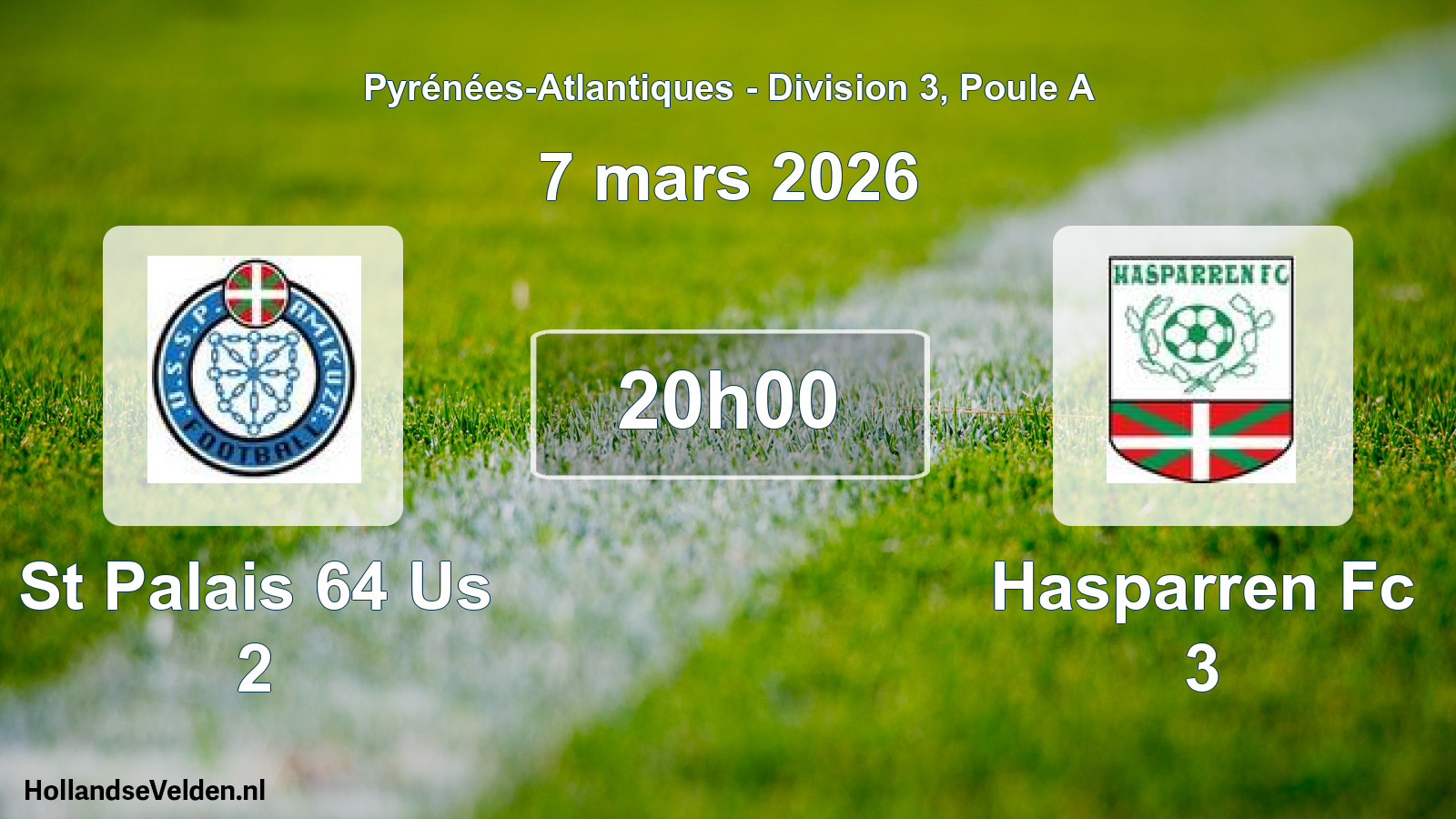 Scheduled Match: St Palais 64 Us 2 - Hasparren Fc 3 (7 March 2026)