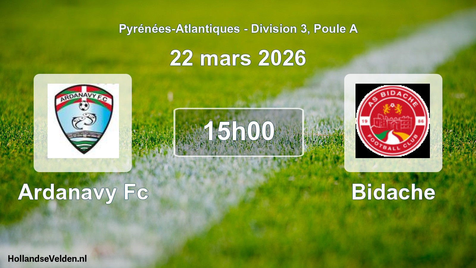 Scheduled Match: Ardanavy Fc - Bidache (22 March 2026)