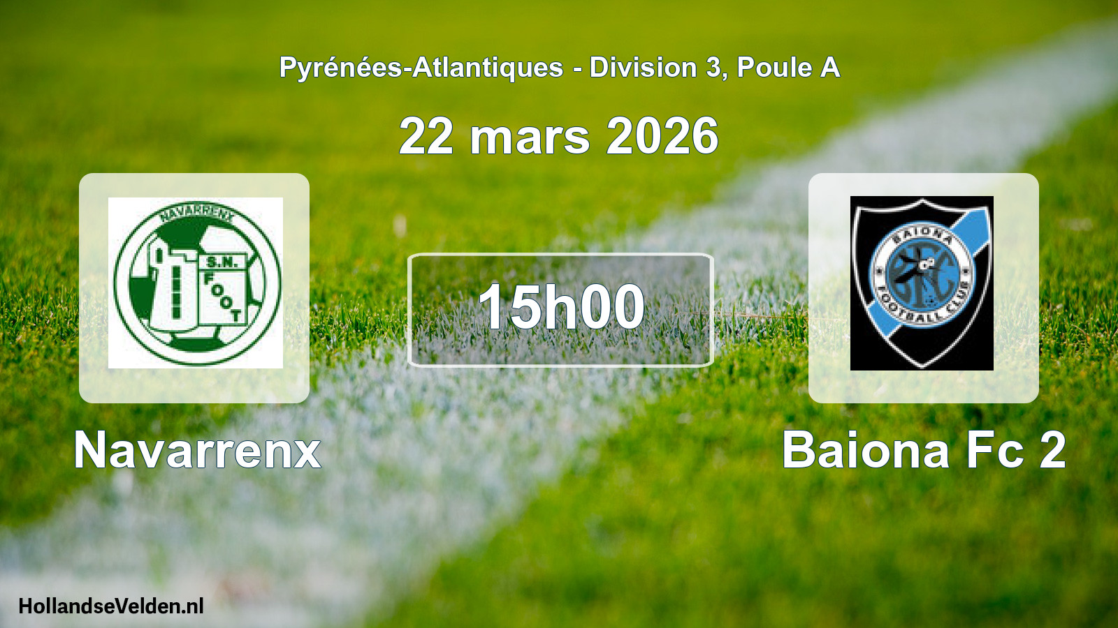 Geplande wedstrijd: Navarrenx - Baiona Fc 2 (22 maart 2026)