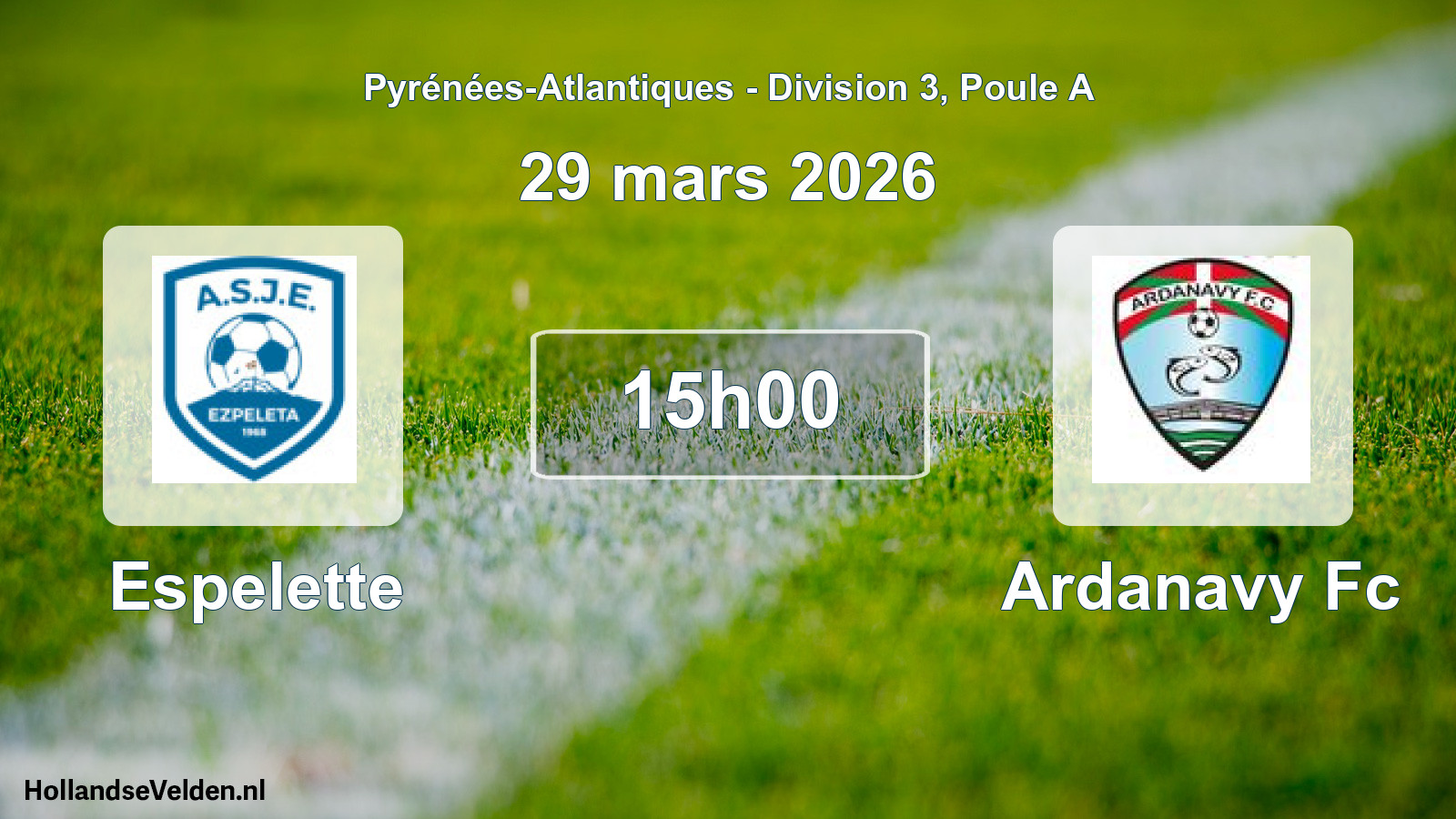 Scheduled Match: Espelette - Ardanavy Fc (29 March 2026)