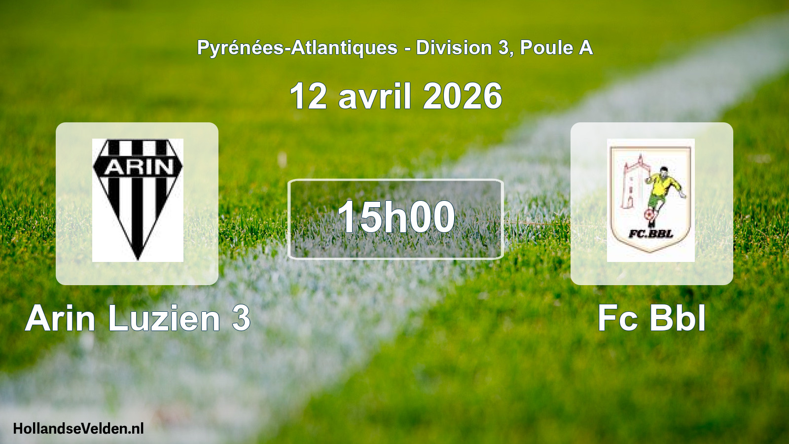 Scheduled Match: Arin Luzien 3 - Fc Bbl (12 April 2026)