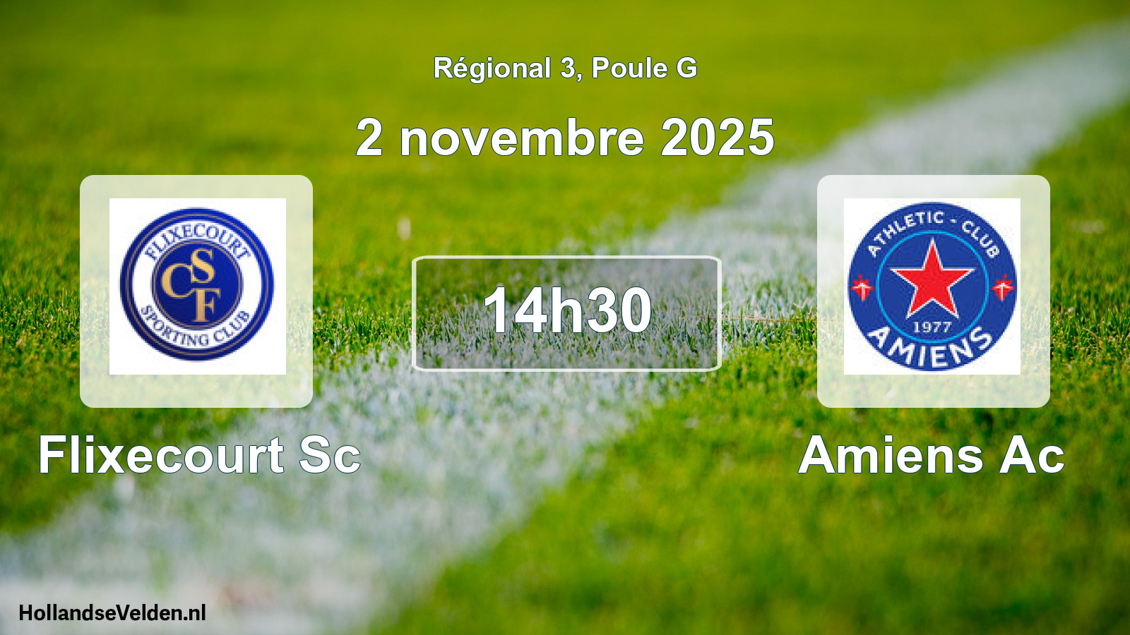 Geplande wedstrijd: Flixecourt Sc - Amiens Ac (2 november 2025)