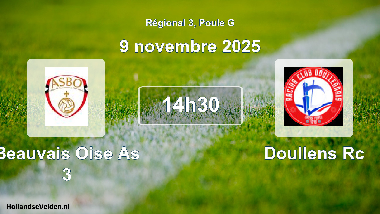 Geplande wedstrijd: Beauvais Oise As 3 - Doullens Rc (9 november 2025)