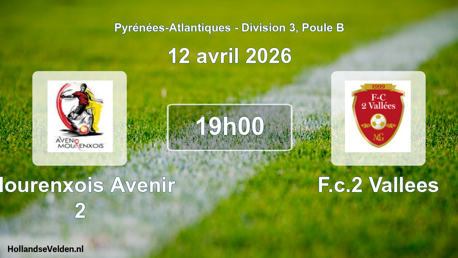 Scheduled Match: Mourenxois Avenir 2 - F.c.2 Vallees (12 April 2026)